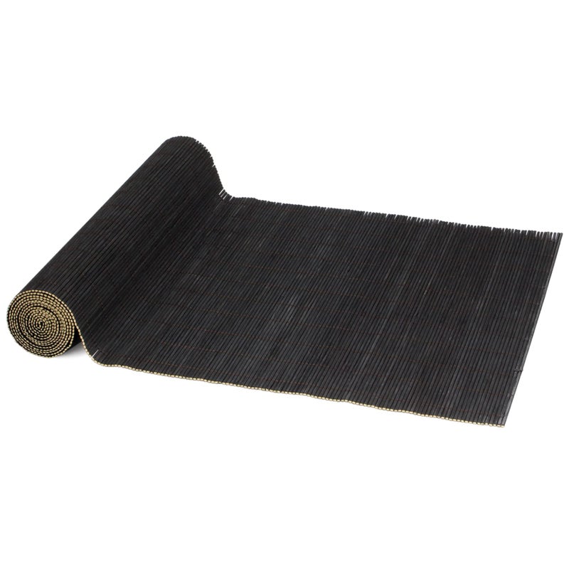 BambooMN Black Bamboo Matchstick Natural Table Runner Home Dcor 1 Piece