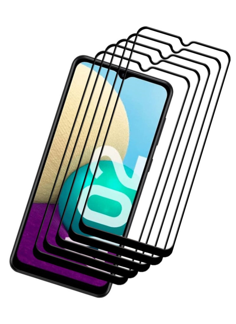 ACLIX 5 Pieces Antistatic ESD Dustproof Premium Quality High Definition Tempered Glass Screen Protector Designed For Samsung Galaxy A02 - Image 1