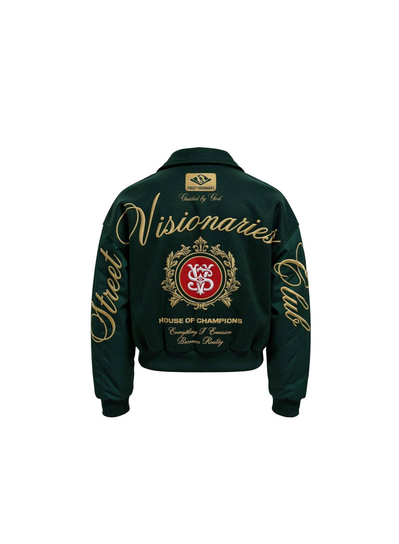 Street Visionaries Champions are Gold Varsity Jacket - Image 1