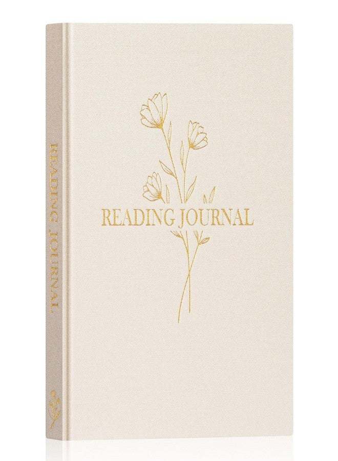 Lanpn Reading Diary & Book Journal, Linen Reading Journal Diary for Adults Book Lovers Book Club Themes Reading Notebook Bullet Journal Tracker for Collecting and Organising Your Books (Beige) - Image 1