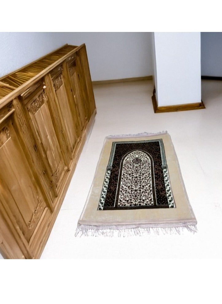 Salam Gifts - An engraved and soft prayer rug with a luxurious and comfortable velor face, suitable for both genders - Image 1