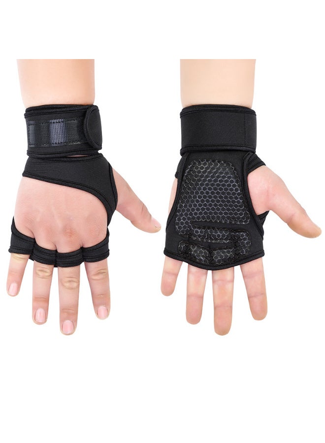 Kawkab New ventilated weightlifting gloves,  with built-in wristbands for men and women - ideal for gym workouts, cross training, hand support, and weightlifting. - Image 5