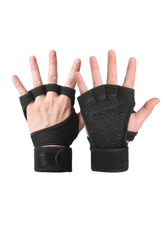 Kawkab New ventilated weightlifting gloves,  with built-in wristbands for men and women - ideal for gym workouts, cross training, hand support, and weightlifting. - Image 1