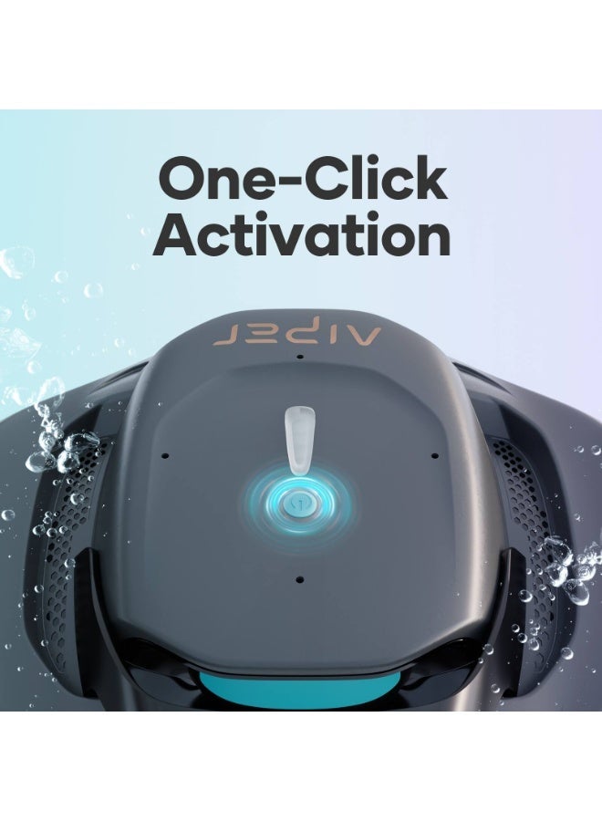 Aiper - SG 800B for Above Ground Pools 860sq.ft, 22GPM Suction Power Cordless Robotic Pool Vacuum - Gray - Image 4