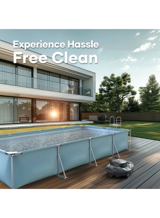 Aiper - SG 800B for Above Ground Pools 860sq.ft, 22GPM Suction Power Cordless Robotic Pool Vacuum - Gray - Image 2