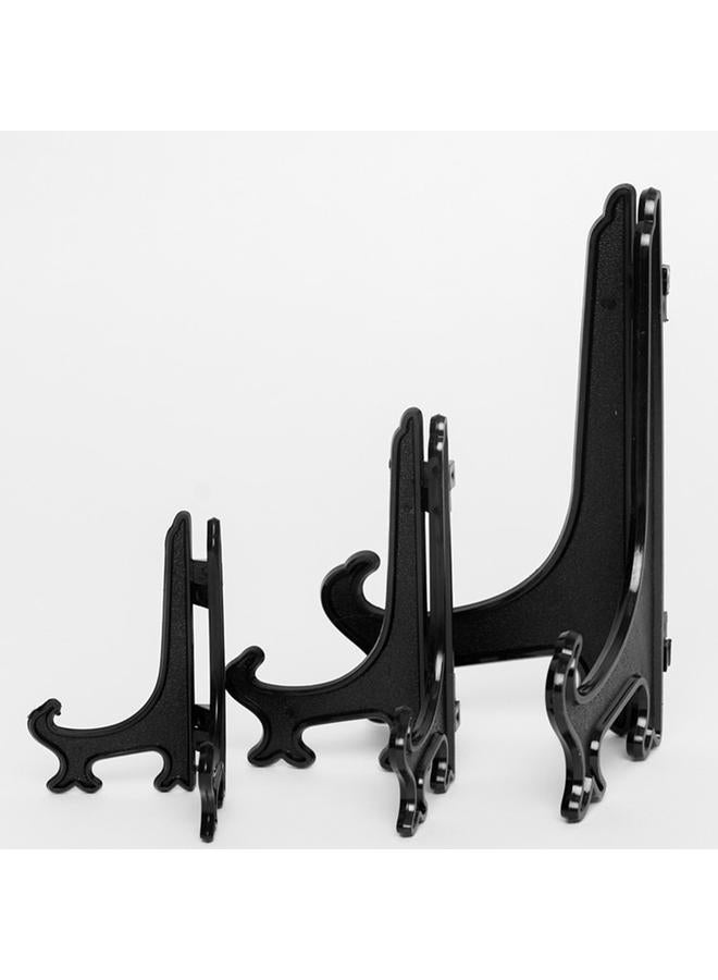 yongsheng 3 Inch+6Inch+8Inch Black 6pcs/Set Plastic Easels Plate Display Stands Picture Frame Stand Holder-Crafts display rack - Image 1