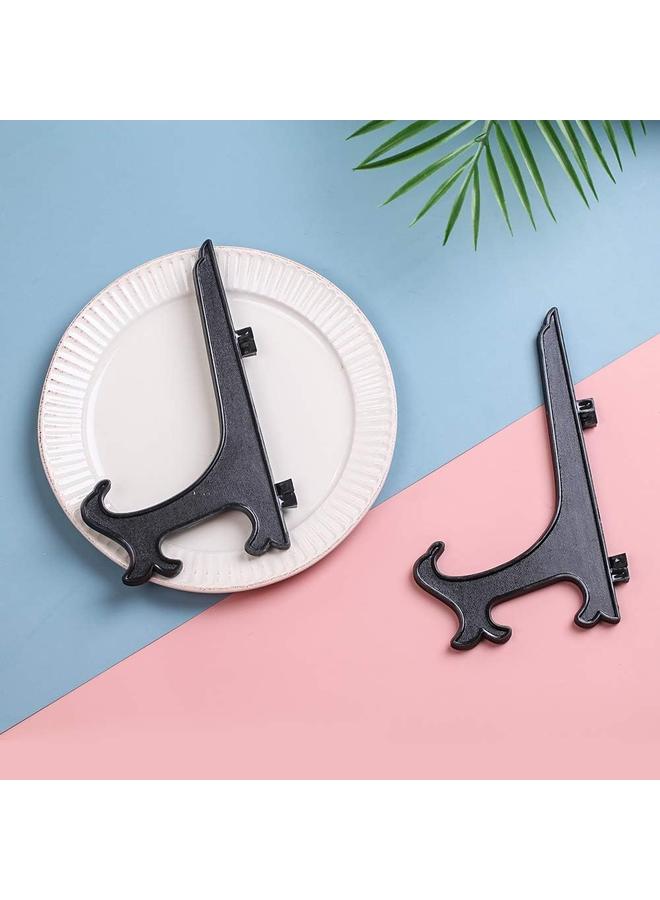 yongsheng 3 Inch+6Inch+8Inch Black 6pcs/Set Plastic Easels Plate Display Stands Picture Frame Stand Holder-Crafts display rack - Image 5