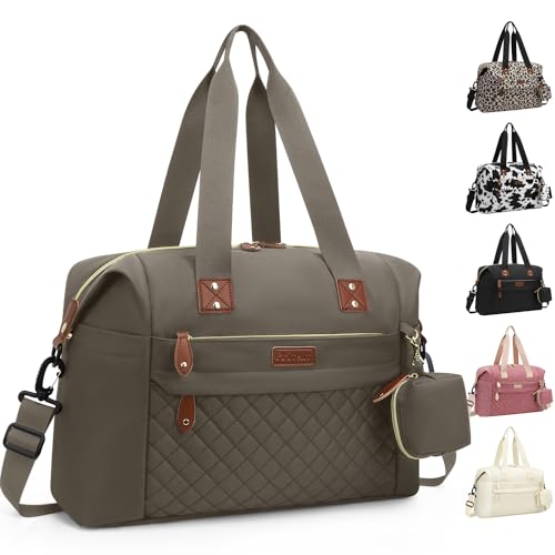 Pritent Diaper Bag Tote, Diaper Baby Bags with Pacifier Case, Shoulder Straps, Stroller Clips, Waterproof Large Mommy Bag Maternity Bag Travel Baby Bag for Mom and Dad, khaki - Image 1