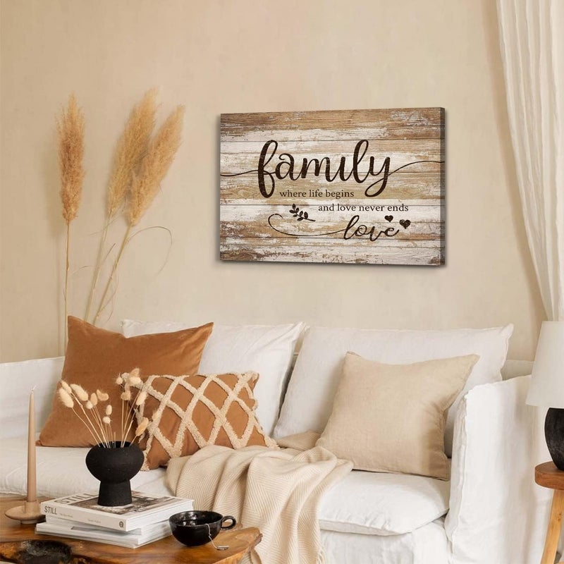 sunfrower Farmhouse Family Wall Art for Living Room Bedroom - Image 4