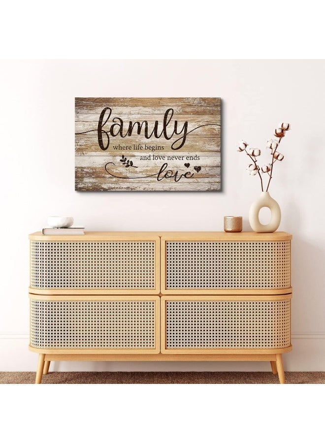 sunfrower Farmhouse Family Wall Art for Living Room Bedroom - Image 5