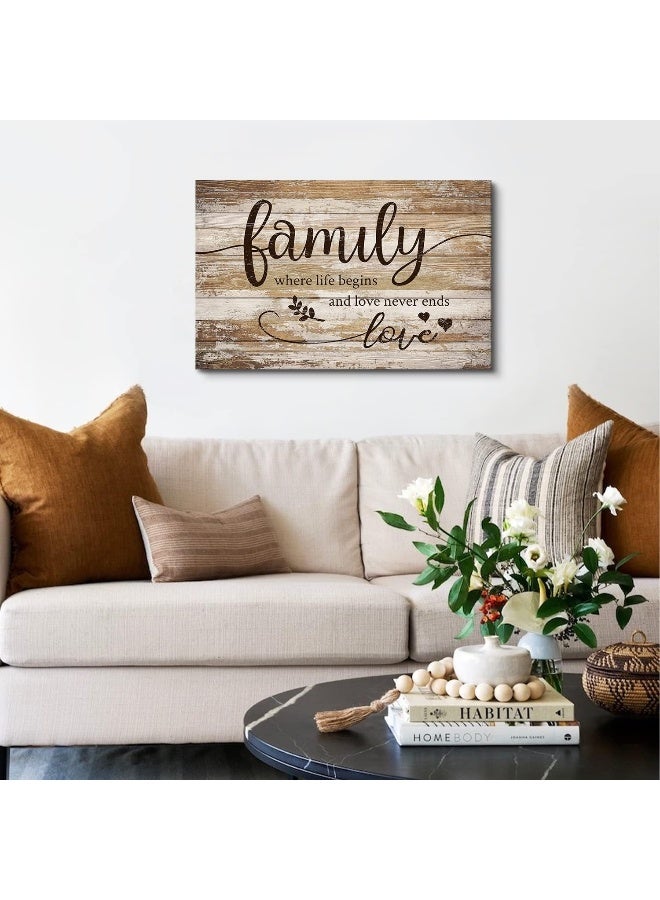 sunfrower Farmhouse Family Wall Art for Living Room Bedroom - Image 3