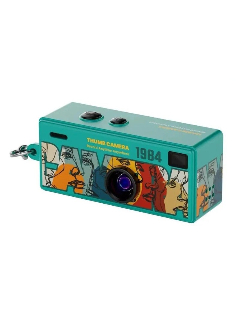 Mini 1080P Digital Camera with Built-in Screen & Retro Design | High-Definition Portable Keychain Video Recorder - Image 1