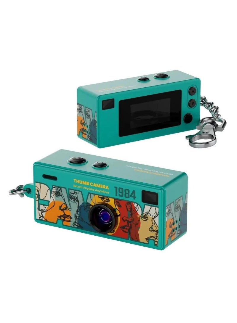 Mini 1080P Digital Camera with Built-in Screen & Retro Design | High-Definition Portable Keychain Video Recorder - Image 2