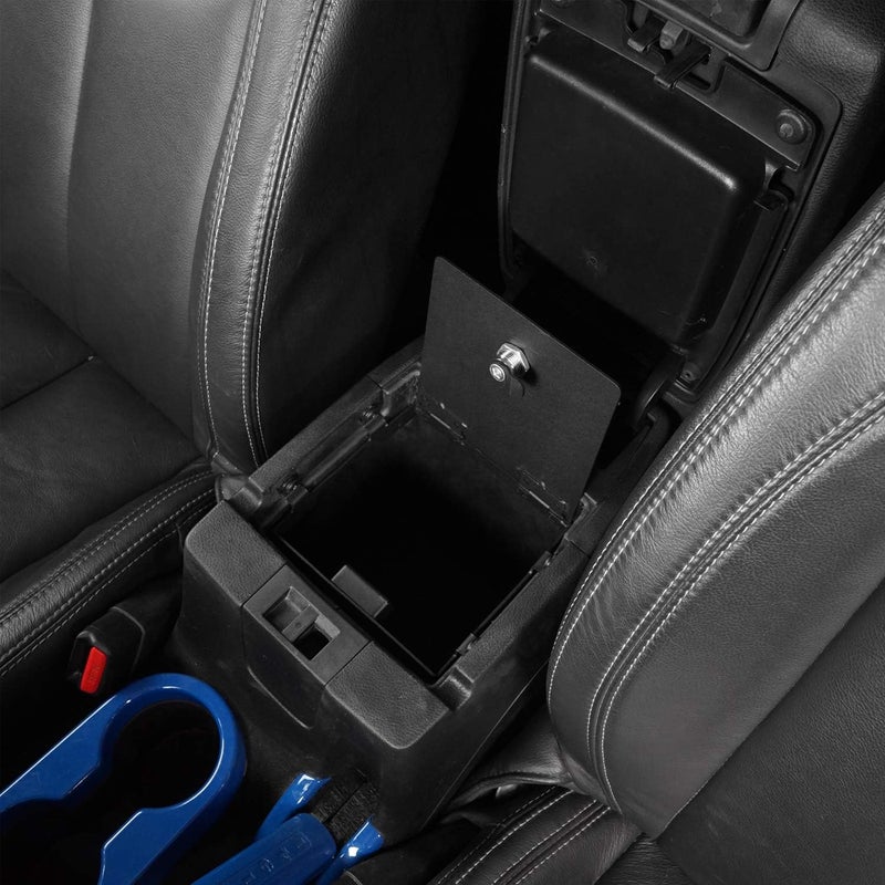Hooke Road Center Console Organizer Insert Tray Armrest Lock Vault Box for 2011-2018 Jeep JK Wrangler & Unlimited - Image 3