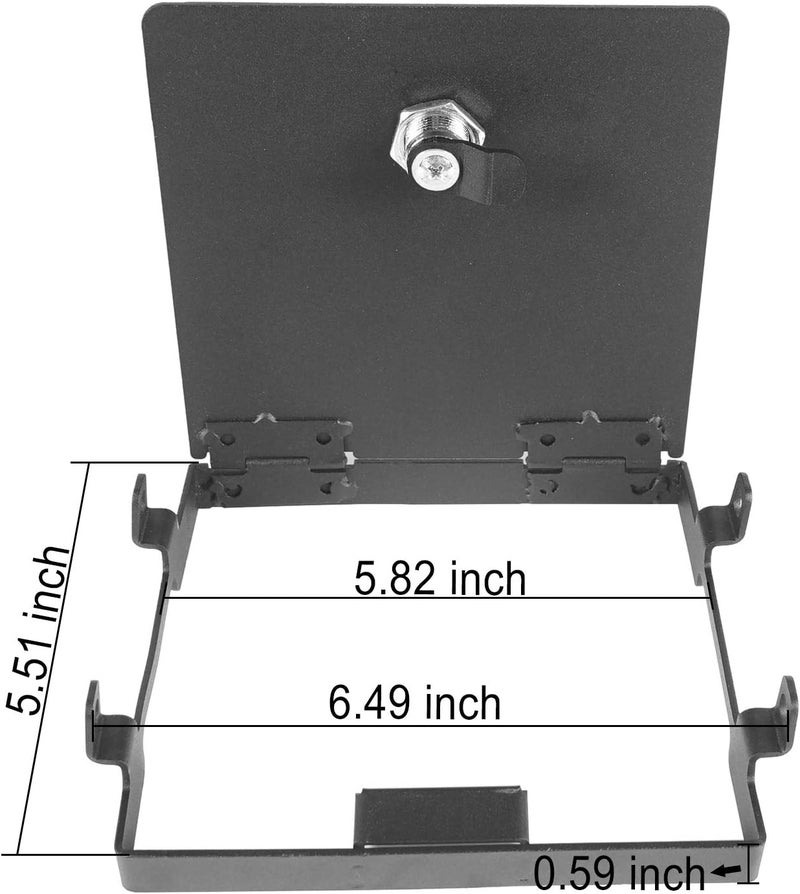 Hooke Road Center Console Organizer Insert Tray Armrest Lock Vault Box for 2011-2018 Jeep JK Wrangler & Unlimited - Image 4