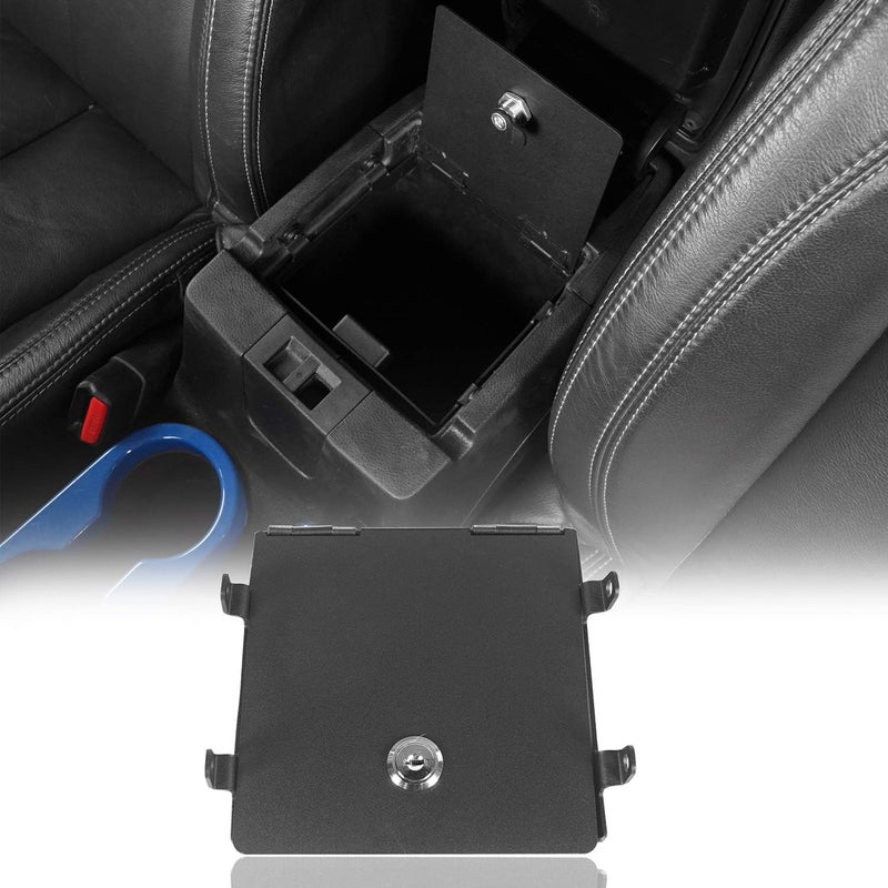 Hooke Road Center Console Organizer Insert Tray Armrest Lock Vault Box for 2011-2018 Jeep JK Wrangler & Unlimited - Image 1