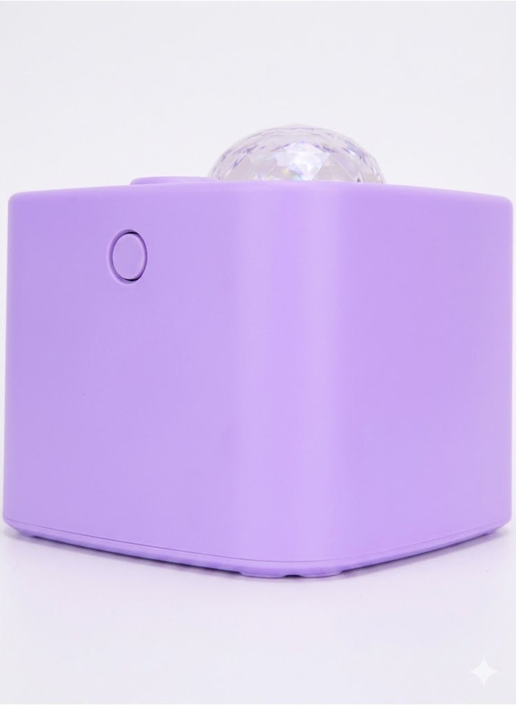 LED Starry Sky and Ocean Wave Night Light Projector - Colorful 360° Rotating Nebula Galaxy Lamp with USB Cable - Remote Controlled Mood Lighting for Kids' Bedroom, Parties, and Home Decor (Purple) - Image 1