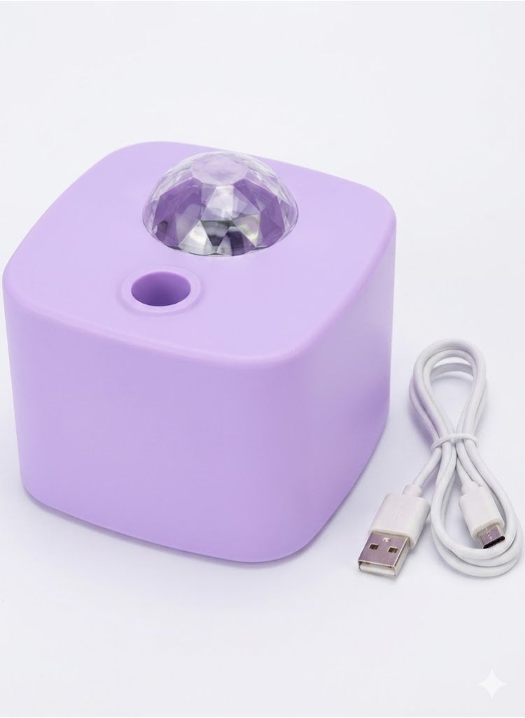 LED Starry Sky and Ocean Wave Night Light Projector - Colorful 360° Rotating Nebula Galaxy Lamp with USB Cable - Remote Controlled Mood Lighting for Kids' Bedroom, Parties, and Home Decor (Purple) - Image 2
