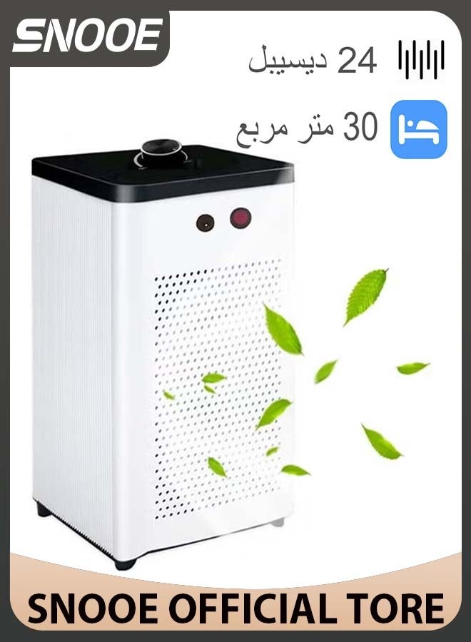 Snooe Air Purifiers for Bedroom Up to 30 m², Air Purifier for Home Bedroom H11 True HEPA Filter for Dust Odors Pollen Pet Dander Quiet Large 520A, 24db Filtration System  - Image 1