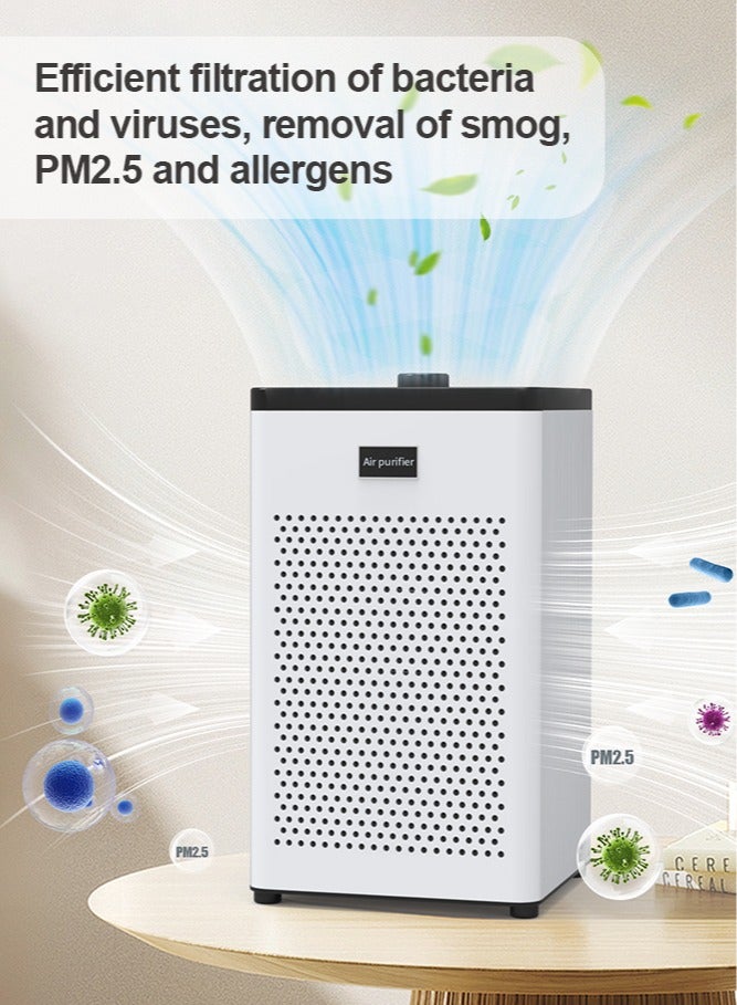 Snooe Air Purifiers for Bedroom Up to 30 m², Air Purifier for Home Bedroom H11 True HEPA Filter for Dust Odors Pollen Pet Dander Quiet Large 520A, 24db Filtration System  - Image 3