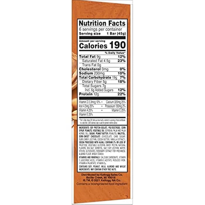 SPECIAL K Kel Spc K 6pk Meal Bar Ch Size 9.5z Kel Spc K 6pk Meal Bar Chocolate Peanutbutter - Image 3