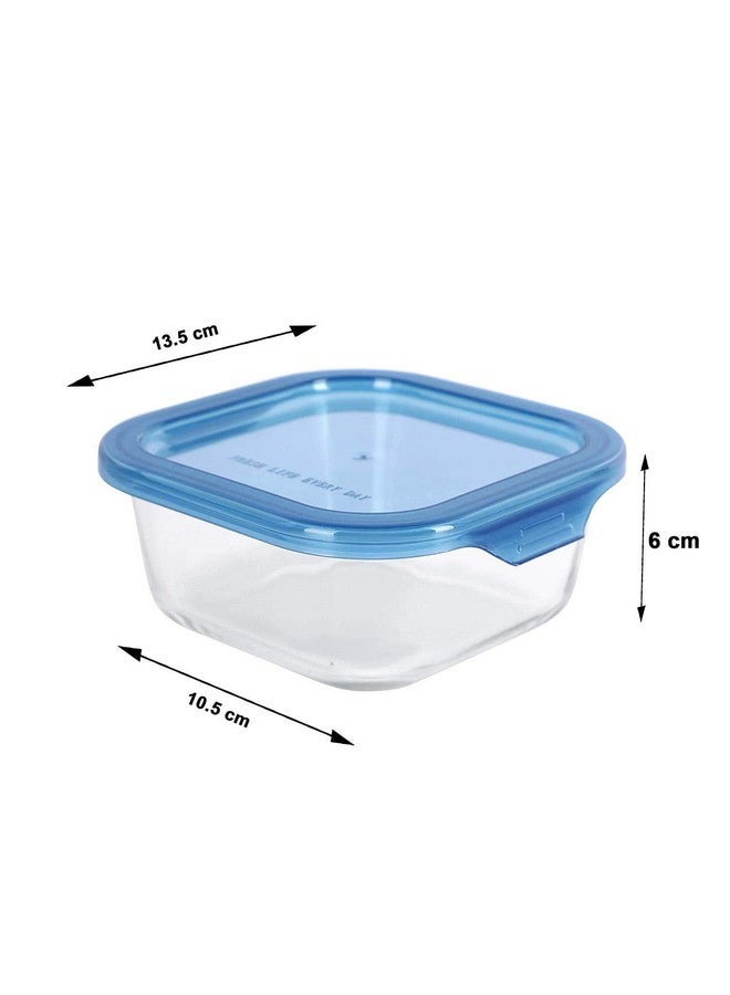 SIMPARTE 520ml Square Store Borosilicate Bakeware Safe Storage Glass Container with Lid (Set of 4), transparent (520ML-PP Lid-jar-set 4) - Image 5