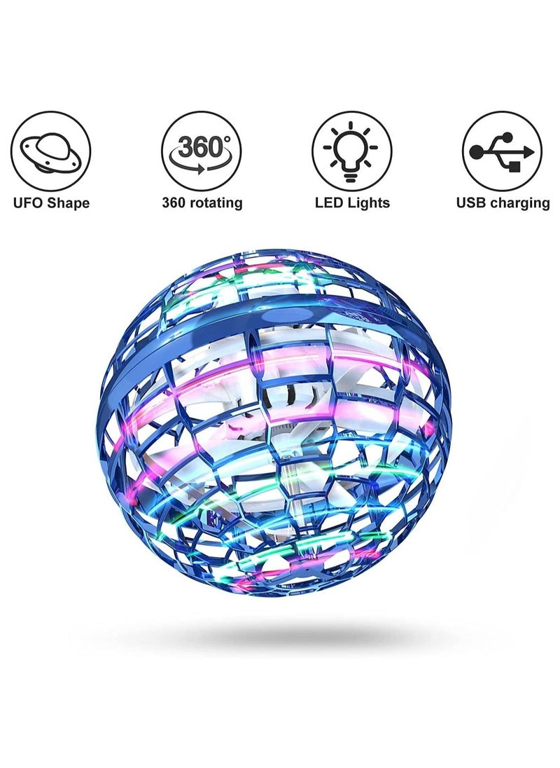 Gonice - Spherical Magic Control Mini Drone Flying 360° Rotating Toy with Built-in RGB Lighting and Fine-Tuning Frame for Boy Girl - Image 1