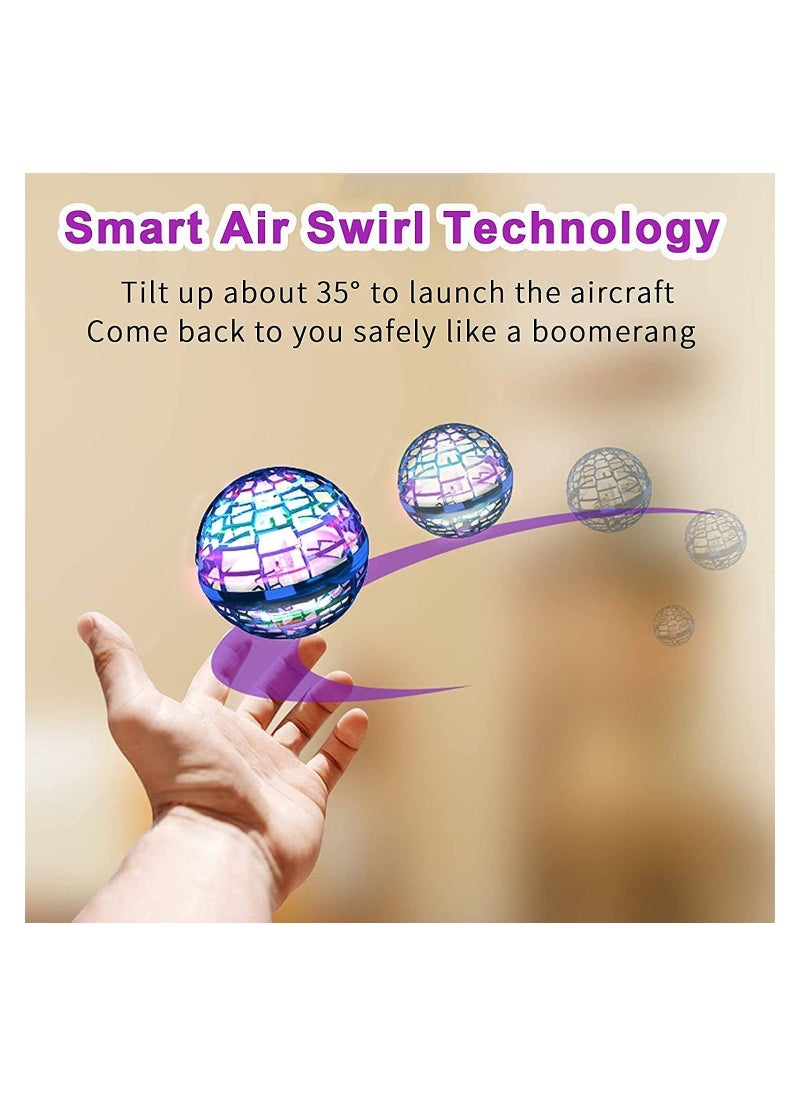 Gonice - Spherical Magic Control Mini Drone Flying 360° Rotating Toy with Built-in RGB Lighting and Fine-Tuning Frame for Boy Girl - Image 1
