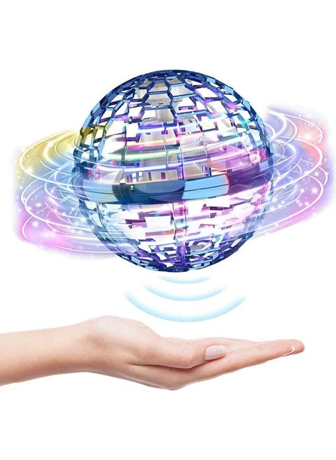 Spherical Magic Control Mini Drone Flying 360° Rotating Toy with Built-in RGB Lighting and Fine-Tuning Frame for Boy Girl