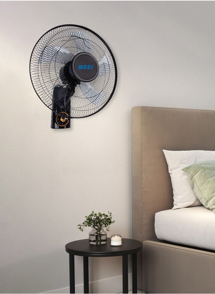 MODI - 16" Wall Fan| High Performance Fan with 3-Speed Controls, 5 Leaf Blades and 2 Pull String Cords| Adjustable Tilt Angle and Efficient Cooling|  High Performance Motor for High Speed Wind - Image 1