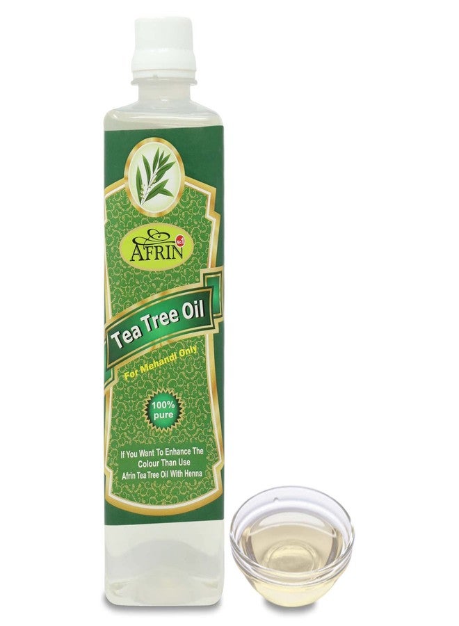 AFRIN Henna Mehendi Natural Tea Tree Oil 500ml For Making Mehendi Cones |Herbal Cone Making Oil with Natural Ingredients For Rich Dark Color - Image 1