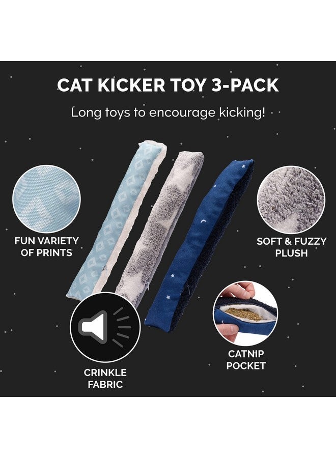 لعبة قطط محشوة برائحة النعناع البري من فورهافن، عبوة من 3 قطع - متضمنة أكياس النعناع البري - متينة وقابلة للغسل - مطبوعة بنقشة الفضاء، مجموعة من 3 قطع - Image 5