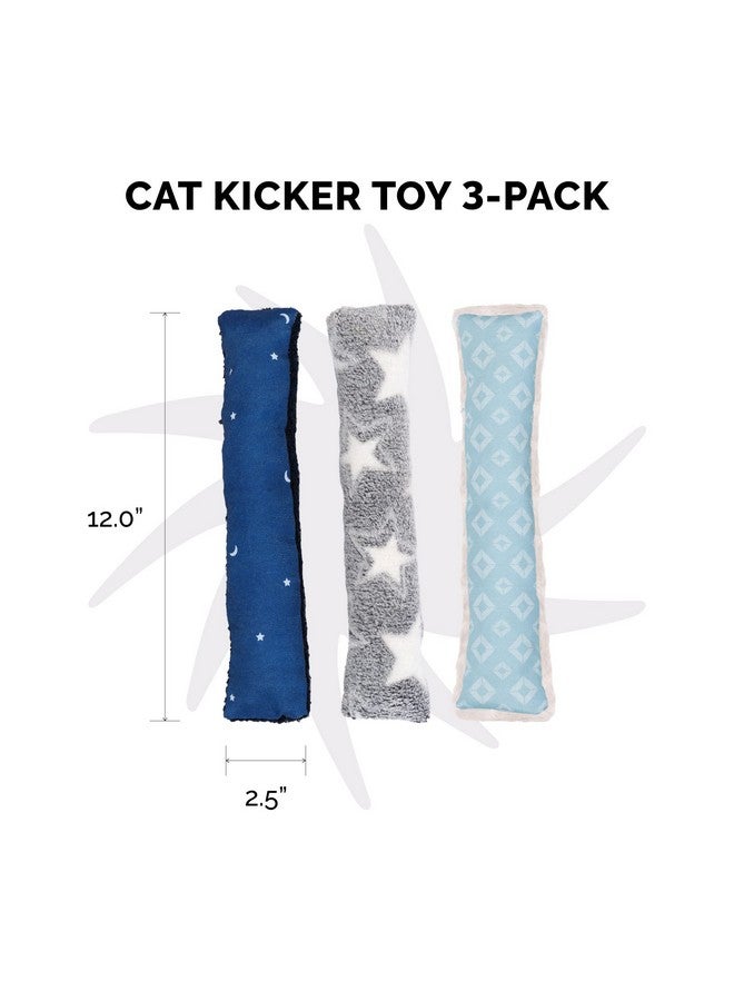 لعبة قطط محشوة برائحة النعناع البري من فورهافن، عبوة من 3 قطع - متضمنة أكياس النعناع البري - متينة وقابلة للغسل - مطبوعة بنقشة الفضاء، مجموعة من 3 قطع - Image 2