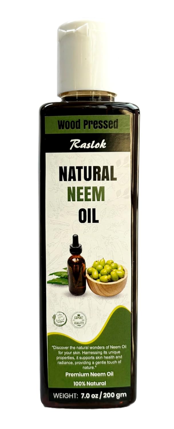 Pure Natural Neem Oil  Wood Pressed 7 Ounces