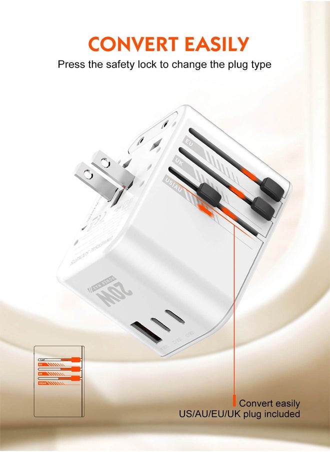 Universal Travel Adapter 20W International Plug Adapter With USB 2 Type C Fast Charging All In One Worldwide Wall Charger UK US AUS EU - pzsku/Z47898E71F878D7B98AEAZ/45/1741715839/378f3b45-4639-43b2-aa1d-b44c12269a2c