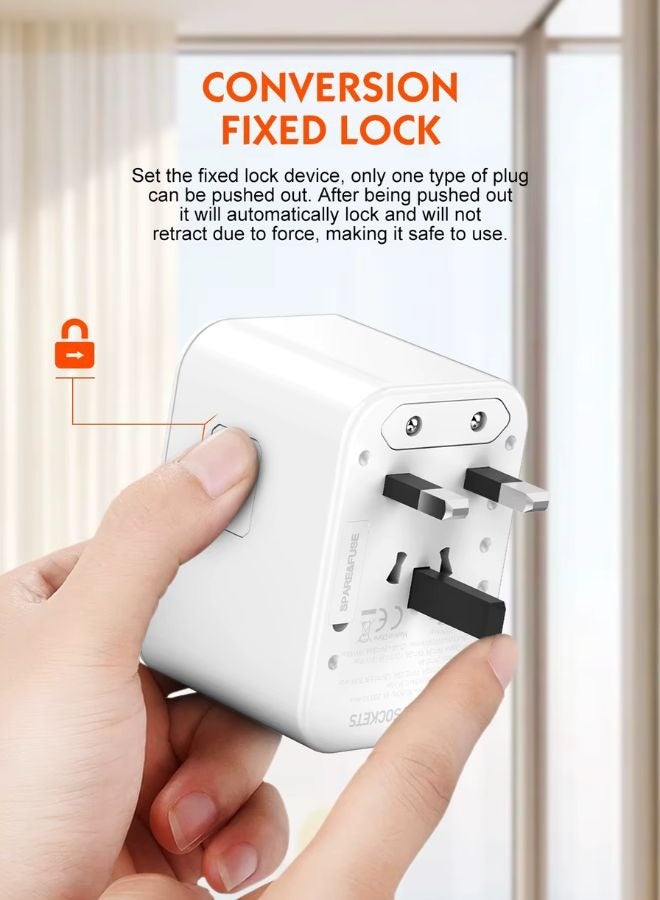 LDNIO Universal Travel Adapter 20W International Plug Adapter With USB 2 Type C Fast Charging All In One Worldwide Wall Charger UK US AUS EU  - Image 5
