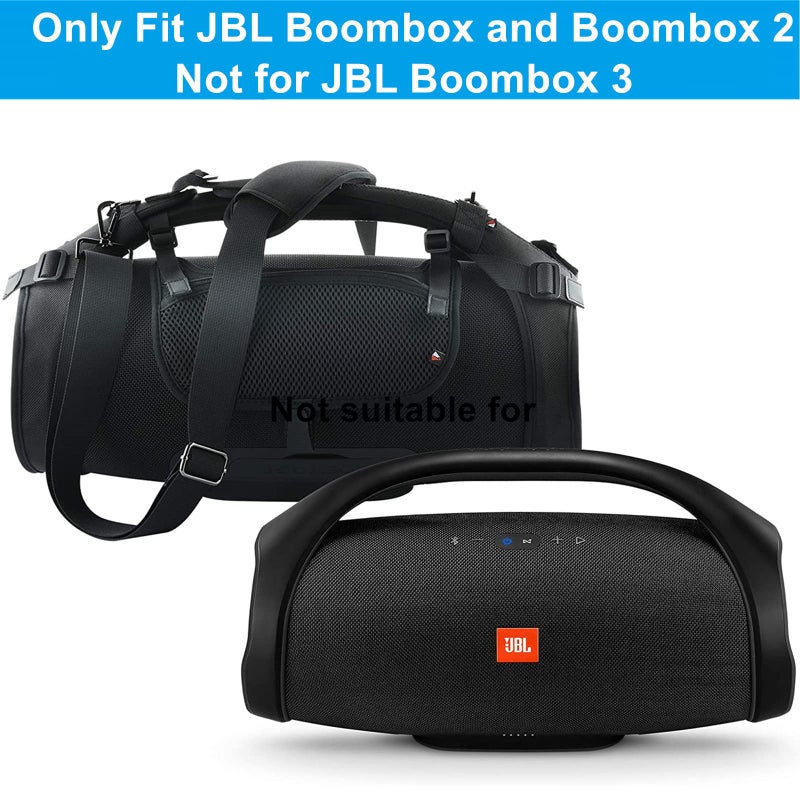 TXEsign Travel Carrying Strap for JBL Boombox/Boombox 2-Waterproof Portable Speaker, Shoulder Strap with Two Side Covers Travel Carrying Pouch for JBL Boombox (Black) - Image 4