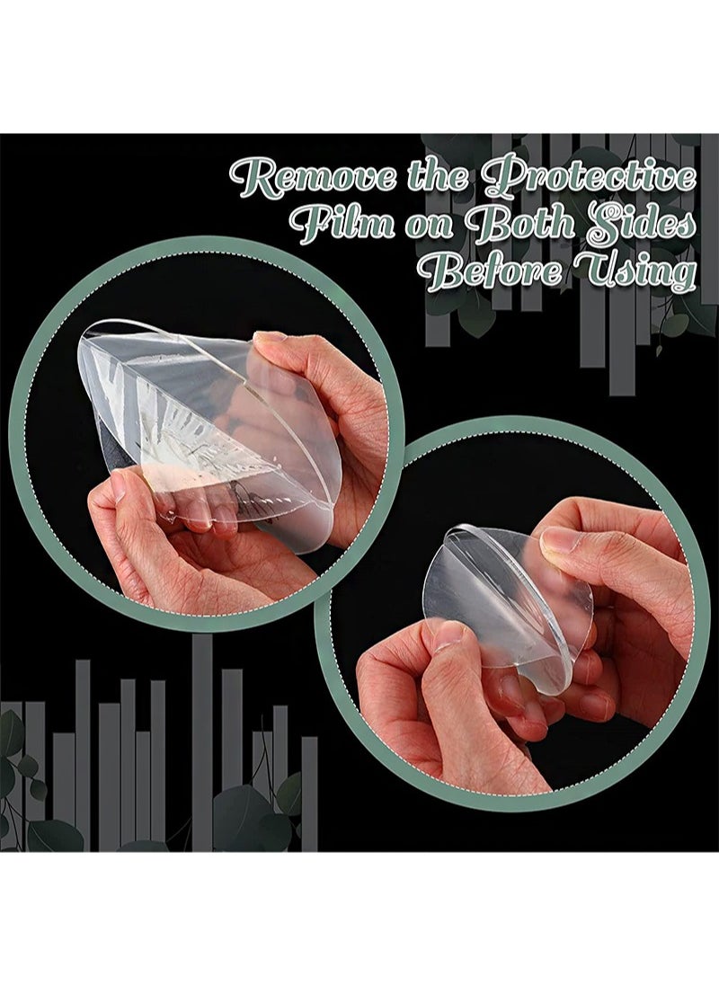 Aikanbo 5 Sets Of Round Acrylic Blanks With Stand, DIY Transparent Hexagonal Place Cards, Acrylic Table Number Signs For Wedding Table Decoration (Diameter 12cm)  - Image 3