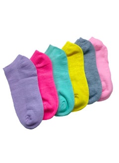 Generic Bundle of 6 multicolor low cut sport women socks 