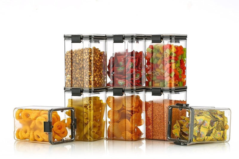 Rylan Kitchen Containers Set, Air Tight Container for Kitchen Storage Set, Kitchen Accessories Items, Kitchen Organizer Items and Storage (1100 ml Set of 8) - Image 2