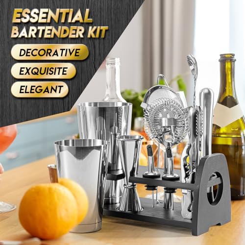 Semderm Pro Cocktail Shaker Set Mixology Bartender Kit- Extra Thick Stainless Steel Boston Shaker Set | Cocktail Kit Bar Kit Bartending Kit Bar Set Barware Bartender Set for Home Bar Party - Image 4