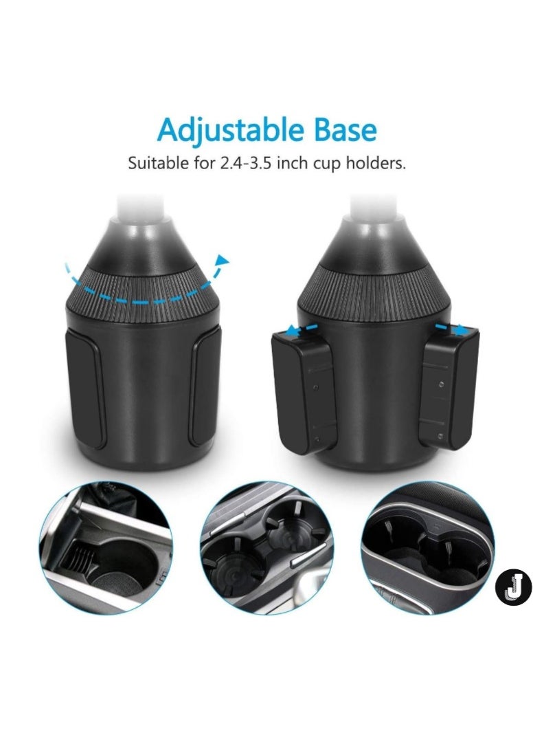 "Universal Adjustable Cup Holder Phone Mount with Flexible Gooseneck"