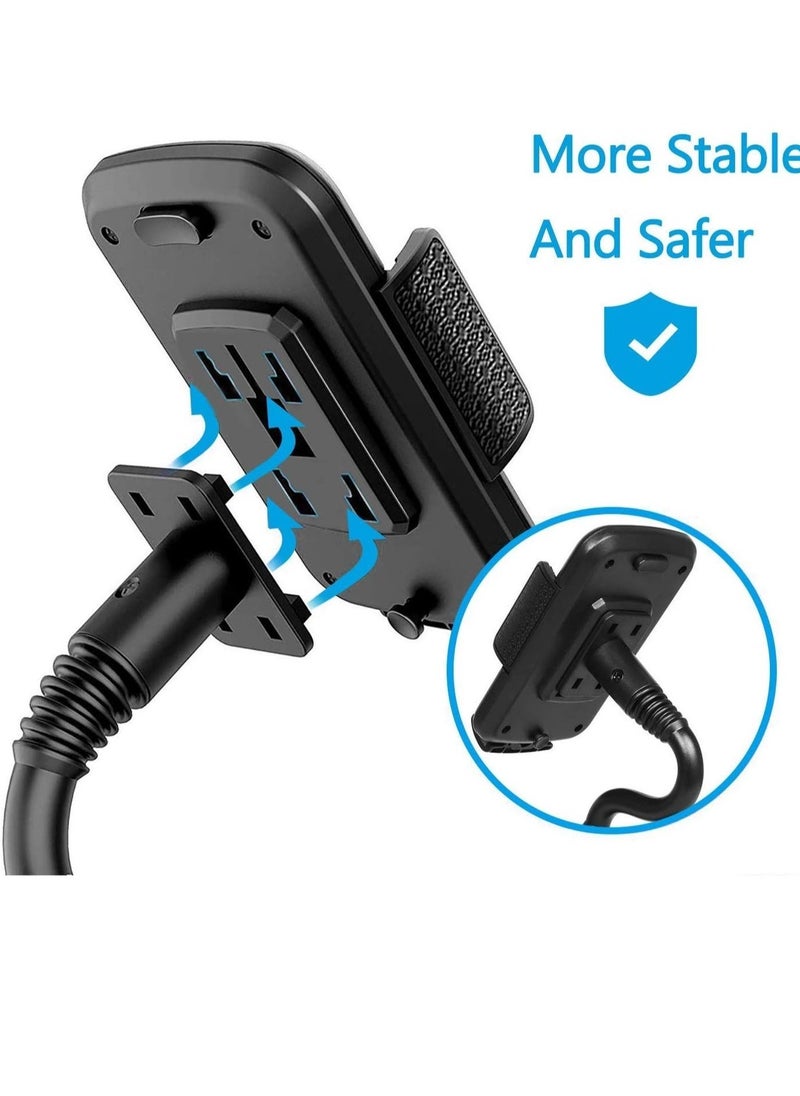 "Universal Adjustable Cup Holder Phone Mount with Flexible Gooseneck"