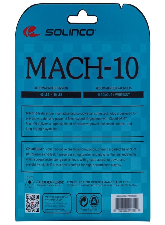 Solinco Mach-10 16L Gauge 1.25mm Tennis String Set 40' - Image 3