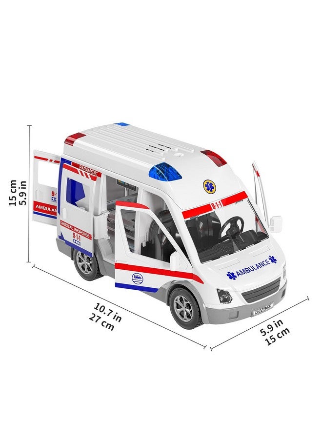 TEMI Ambulance Toy for Kids 3 4 5 6 7 8 Years Old Friction Powered Truck with Light and Sound Emergency Vehicle Toy for Boys Girls Gifts for Age 3-12 Boys Girls - Image 5