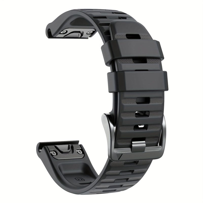 سوار بديل مصنوع من السيليكون الناعم متوافق مع موديلات Garmin Fenix 5X 6X 7X مقاس 26 ملم، اللون البرتقالي - Image 1
