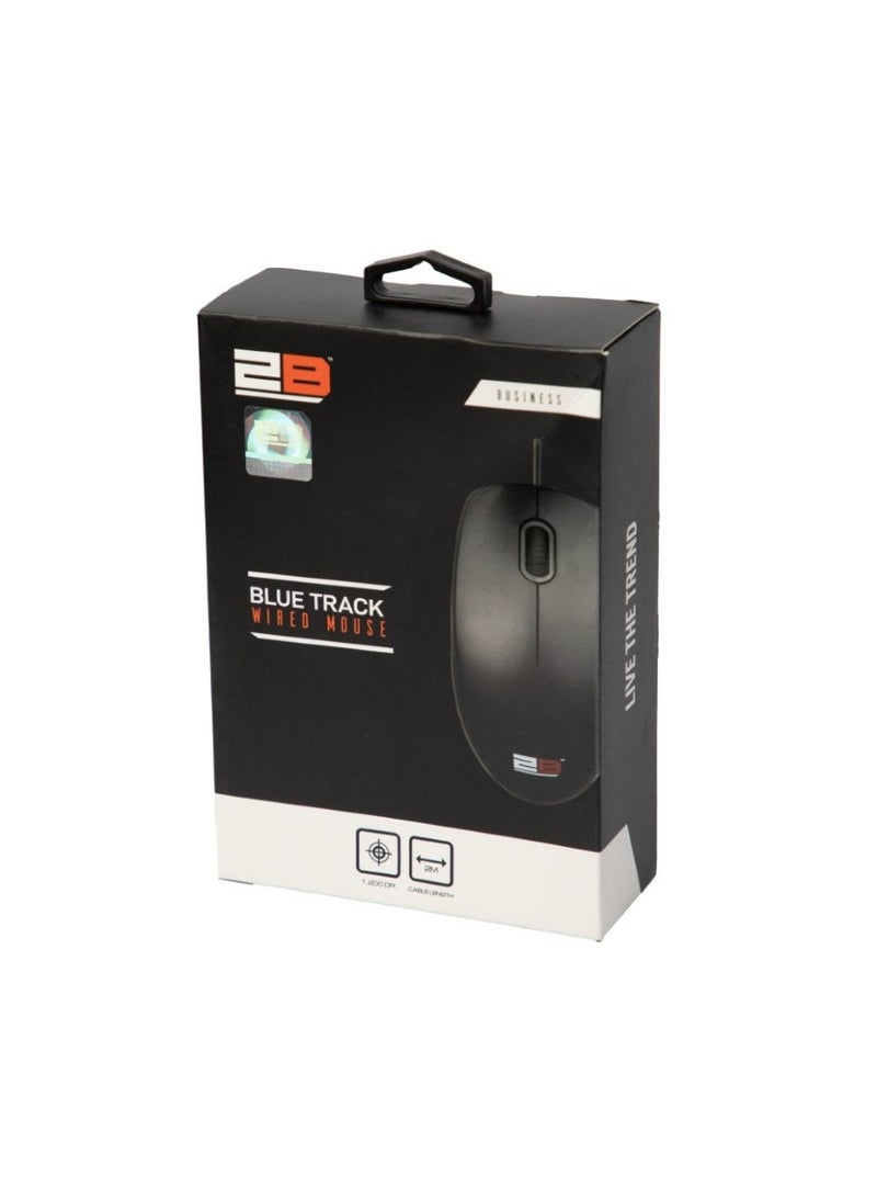 2B MO663 Business Series Wired Mouse - 2m - Black - Image 1