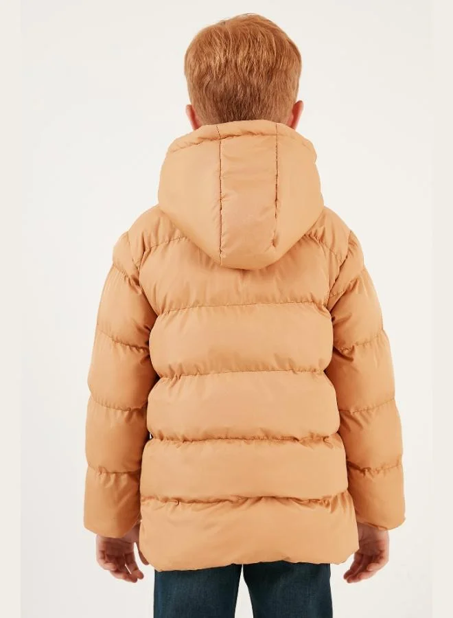 Lela  Lela Plush Lined Hooded Pocket Winter Coat Boy's COAT 5761911 for Men | Best Price UAE