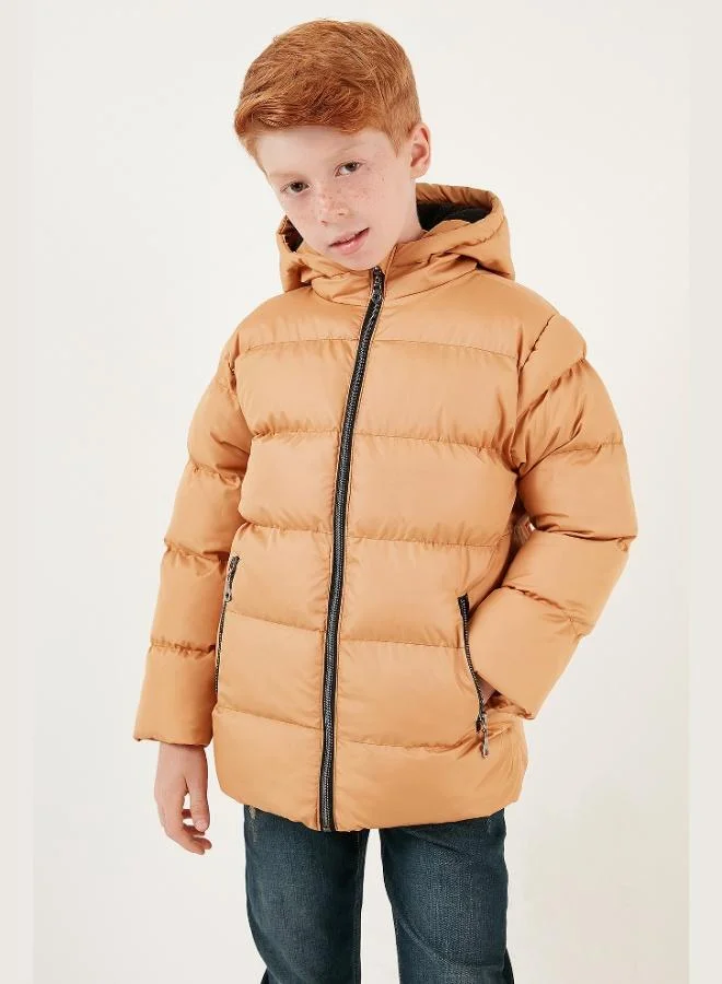 Lela  Lela Plush Lined Hooded Pocket Winter Coat Boy's COAT 5761911 for Men | Best Price UAE
