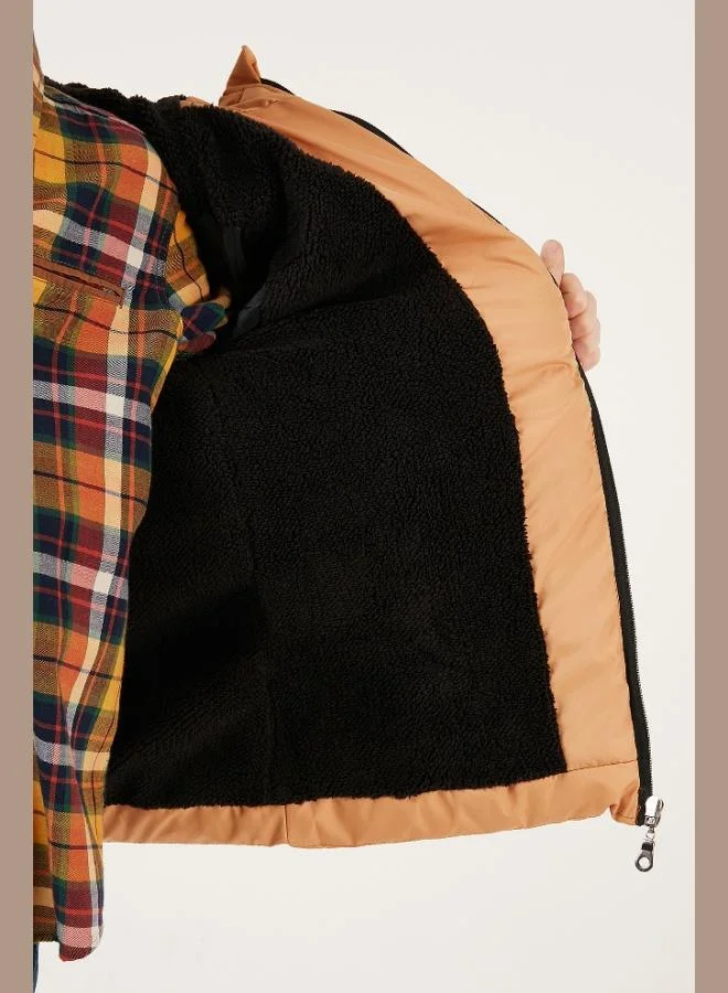 Lela  Lela Plush Lined Hooded Pocket Winter Coat Boy's COAT 5761911 for Men | Best Price UAE